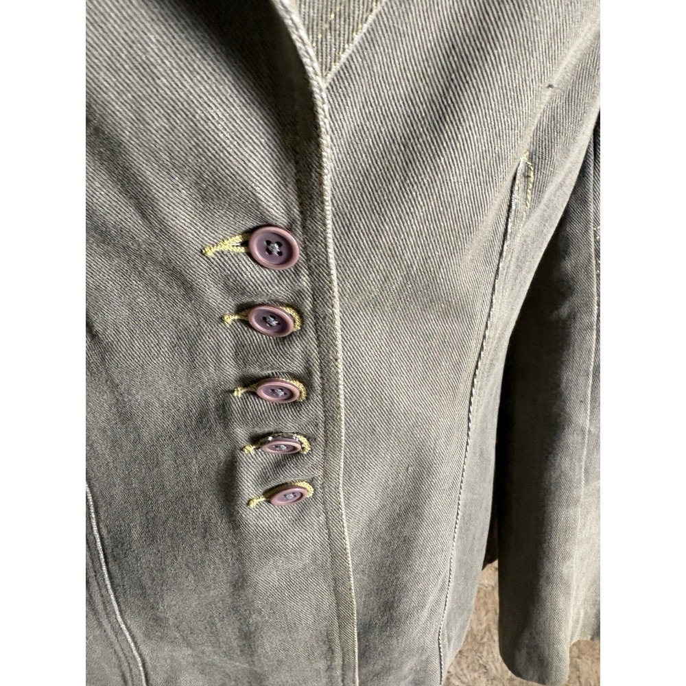 Vintage Newport News Jeanology Collection Jacket Womens Size 12 Taupe Gray Denim - Picture 10 of 12